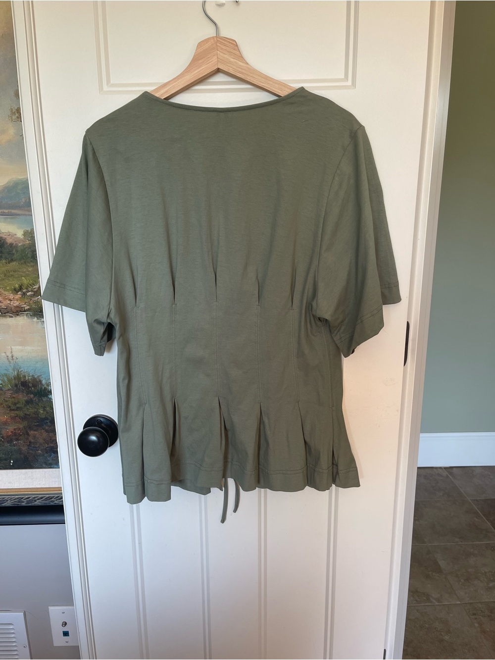 NWT Anthropologie Tie Waisted Tie Front Peplum Top - Picture 5 of 6